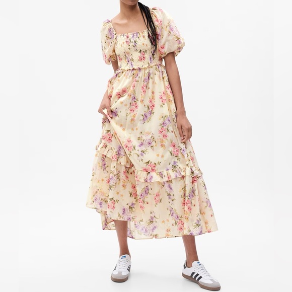 NWT Gap × Loveshackfancy Floral Puff Sleeve Maxi Dress SZ Small Mommy & Me
